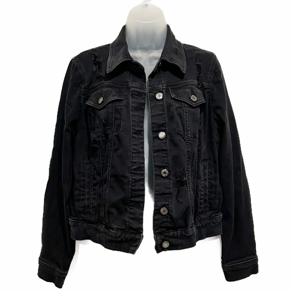 SoHo New York & Company black denim jean jacket. Size M.